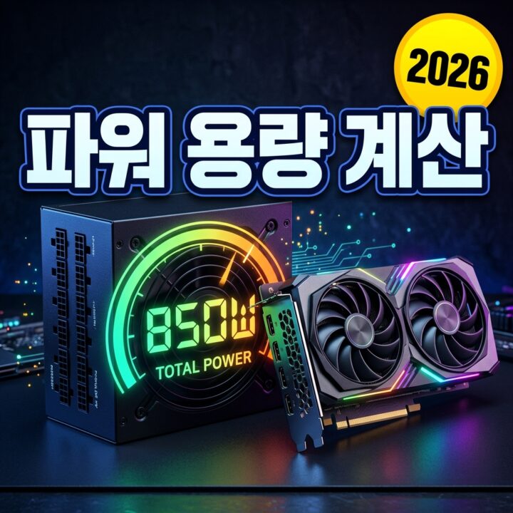 파워서플라이(PSU) 용량 계산법 — 부품별 소비전력·권장 여유·80PLUS 등급·GPU 권장 W 총정리