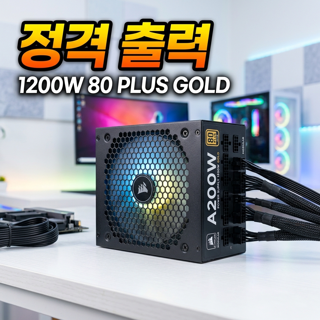 그래픽카드와 CPU가 PC 전체 소비전력의 70~80%를 차지하는 것을 부품별 막대 그래프로 비교한 이미지