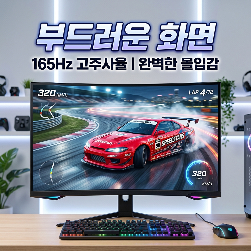 화면이 위아래로 어긋나 잘려 보이는 스크린 테어링 현상 예시