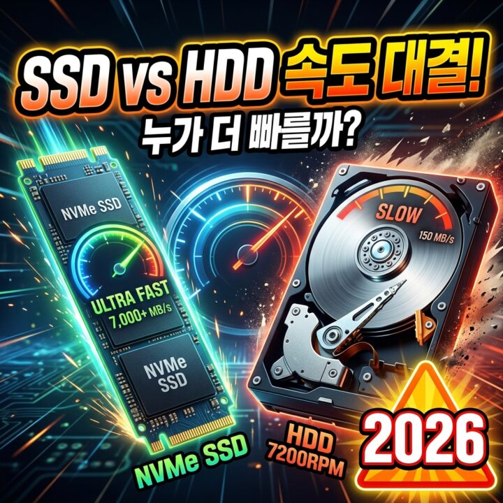 SSD와 HDD 차이 완벽 정리 — 속도·용량·수명·가격과 용도별 선택 기준 (2026)
