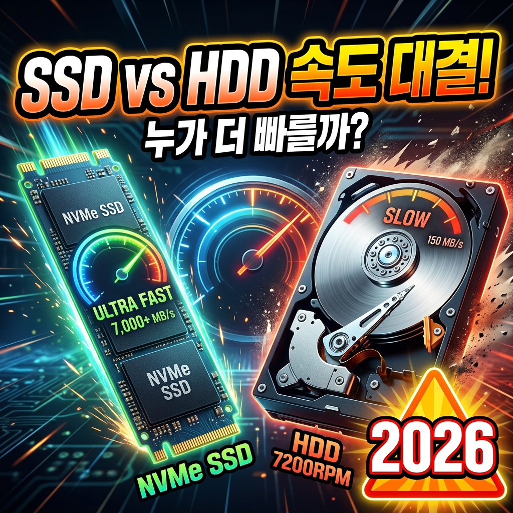 SSD와 HDD 차이 완벽 정리 — 속도·용량·수명·가격과 용도별 선택 기준 (2026)