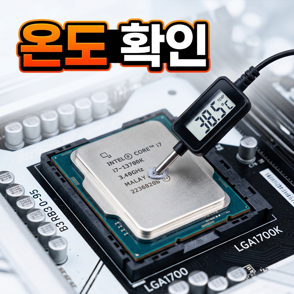 CPU 온도가 한계치에 도달하자 클럭이 떨어지는 스로틀링 원리를 나타낸 그래프 화면