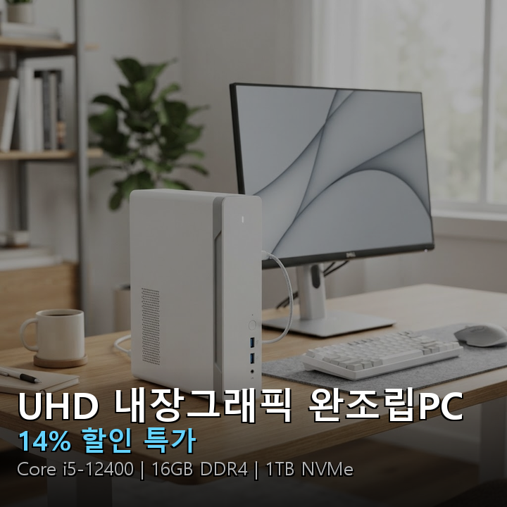 Intel UHD 내장그래픽 인텔 Core i5-12400 완조립PC 썸네일