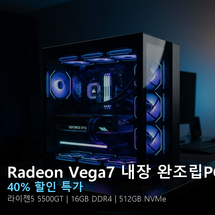 AMD Radeon Vega7 내장 AMD 라이젠5 5500GT 완조립PC 썸네일