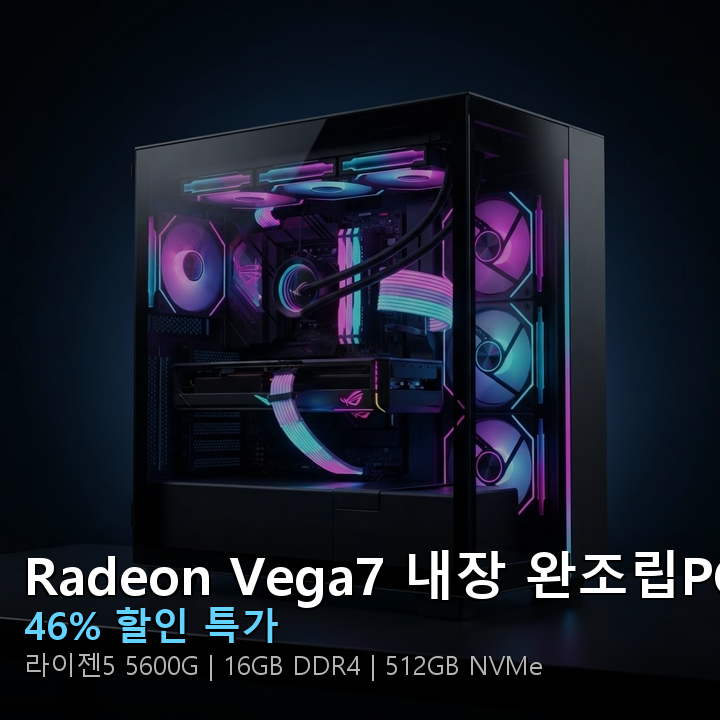 AMD Radeon Vega7 내장 AMD 라이젠5 5600G 완조립PC 썸네일
