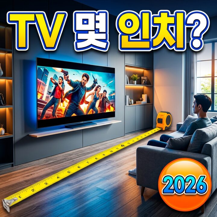 TV 크기와 시청거리 완벽 가이드 — 인치별 권장 거리와 4K 몰입감 (2026)