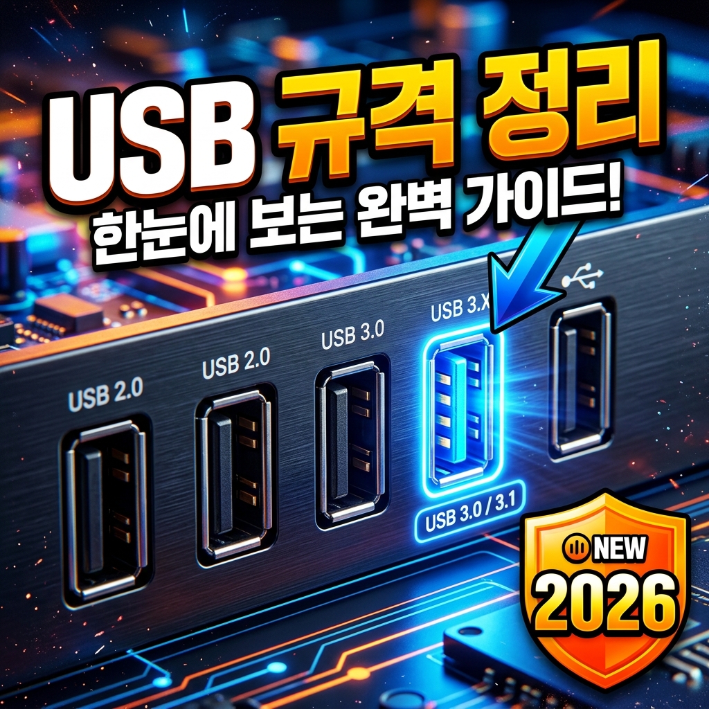 USB 버전·규격 총정리 — USB 2.0·3.2·4, Gen 명칭·속도·단자 모양·색상 한눈에