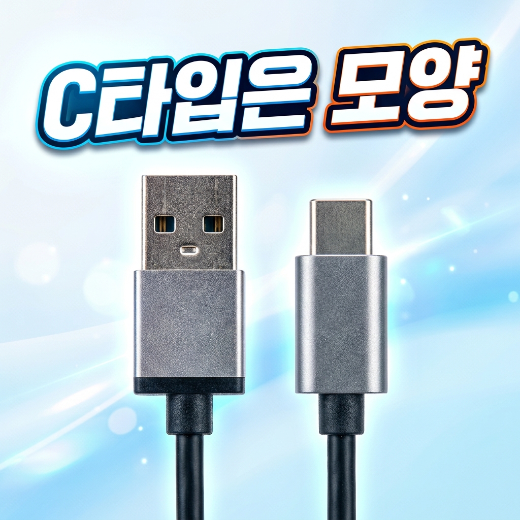 파란색 내부가 보이는 USB-A 포트와 USB-C 포트가 함께 있는 노트북 측면