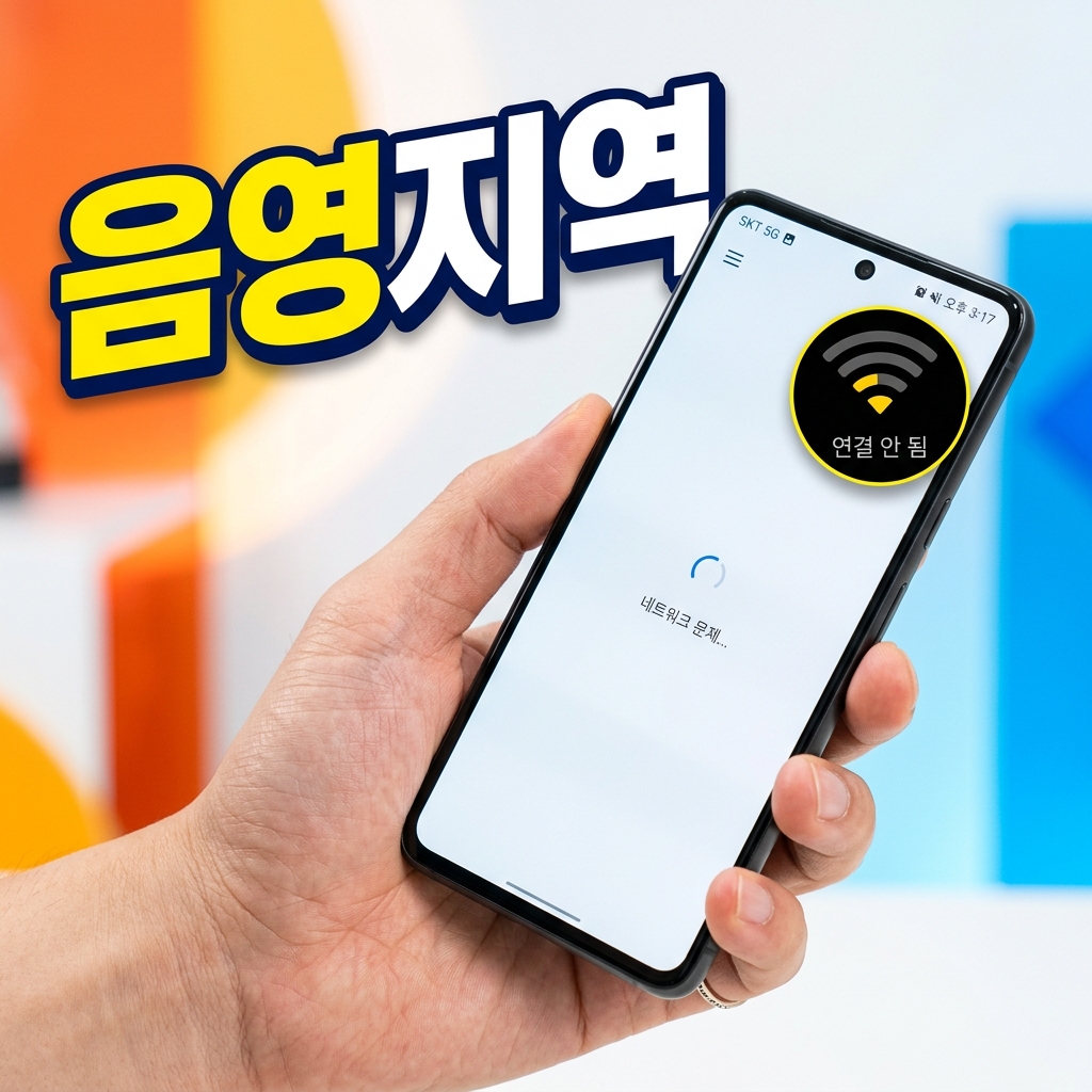 집 중앙 높은 선반 위에 놓인 공유기에서 전파가 사방으로 퍼지는 배치 개념도
