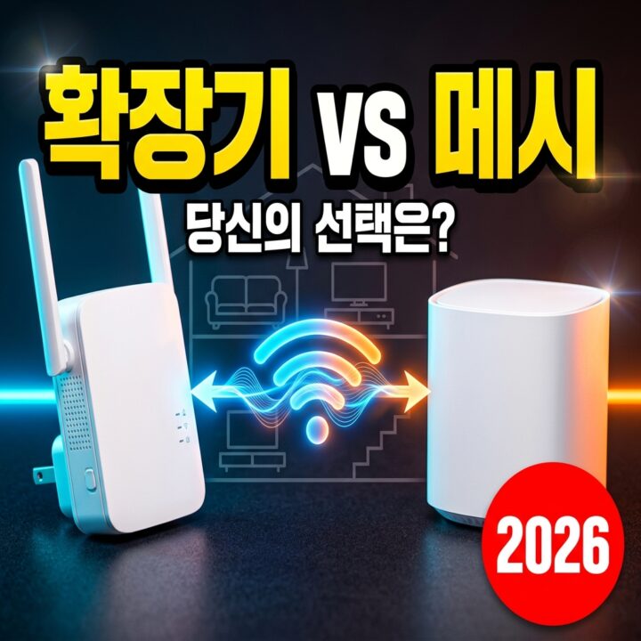 와이파이 확장기(중계기) vs 메시(Mesh) 차이와 선택 — 로밍·백홀·속도손실·집 크기별 권장 총정리