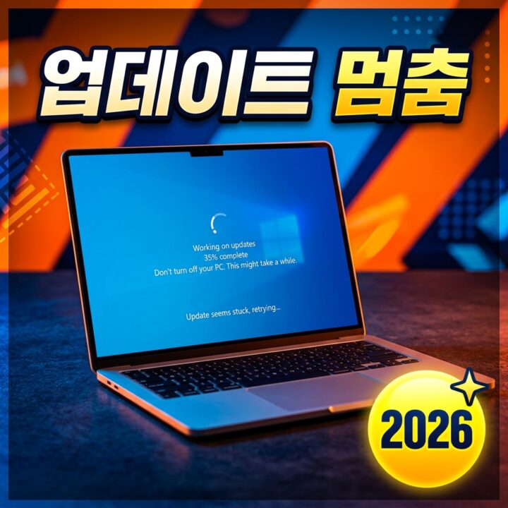윈도우 업데이트 멈춤·오류 해결법 — 문제 해결사부터 수동 설치까지 (2026)