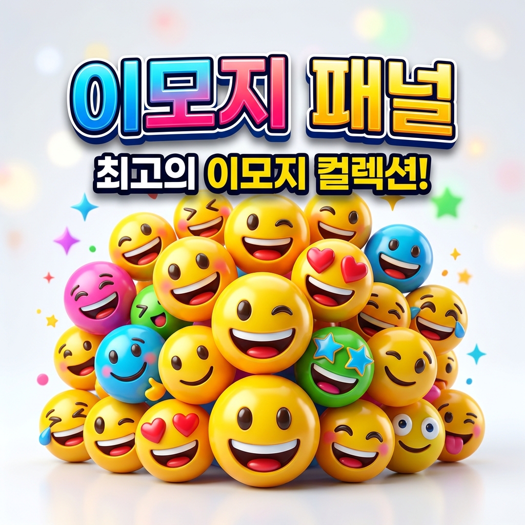 이모지 패널의 GIF 탭과 카오모지 탭 선택 화면