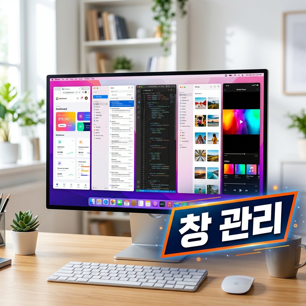 윈도우11 Win+Tab 작업 보기 화면에서 여러 가상 데스크톱이 나란히 표시된 모습