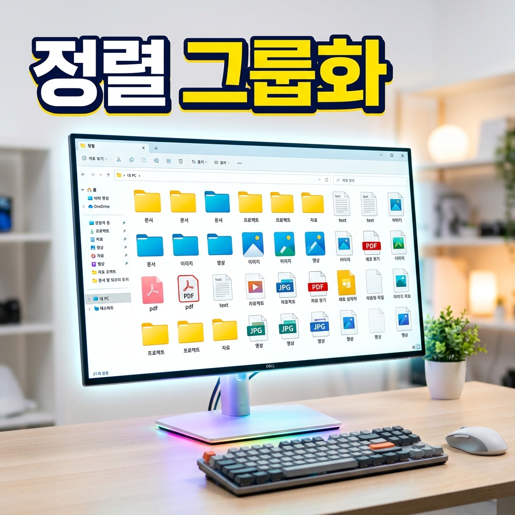 윈도우11 파일 탐색기 보기 메뉴에서 파일 확장명과 숨긴 항목을 체크하는 화면