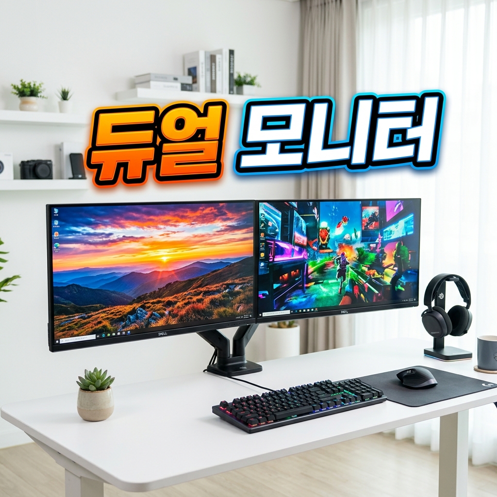 윈도우11에서 Win+화살표로 두 창을 좌우 절반으로 나란히 스냅한 화면