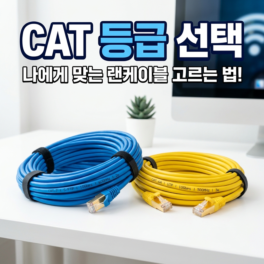 UTP 비차폐 케이블과 STP 차폐 케이블의 내부 단면 구조를 비교한 이미지