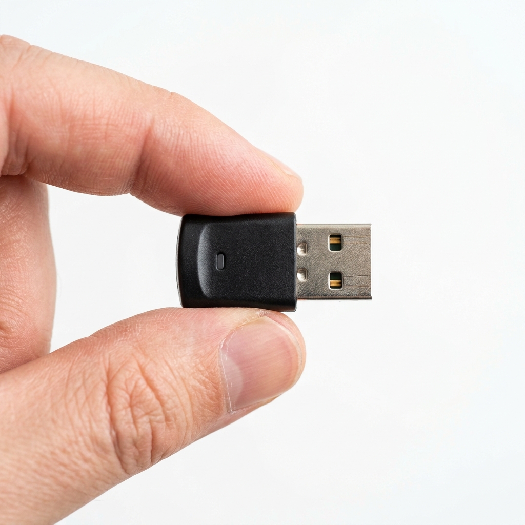 무선 키보드와 2.4GHz 동글, 공유기가 같은 책상에 놓여 전파가 간섭되는 상황