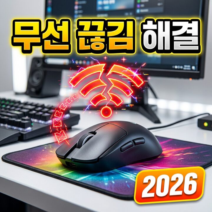 무선 마우스 렉·끊김·지연 원인과 해결법 (동글 위치·USB3 간섭·배터리·폴링레이트)