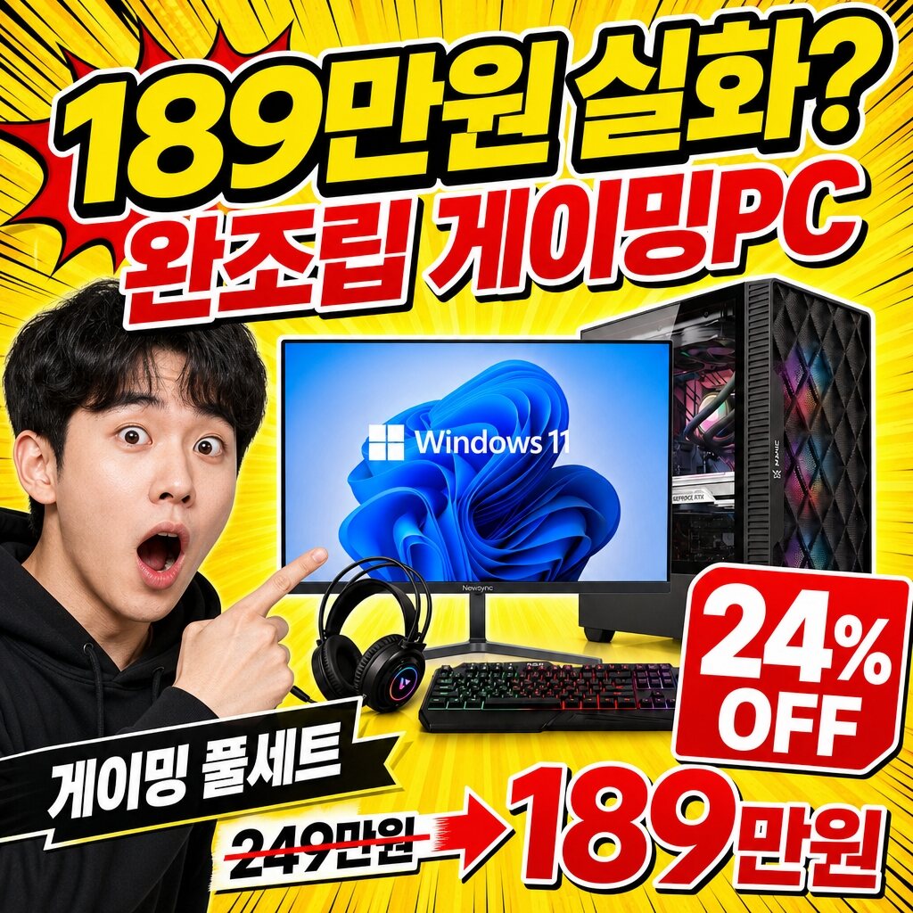 인텔 Core i5-14400F RTX 5060 8GB GDDR7 완조립PC 후기 — 게임 프레임·가성비 완벽 분석